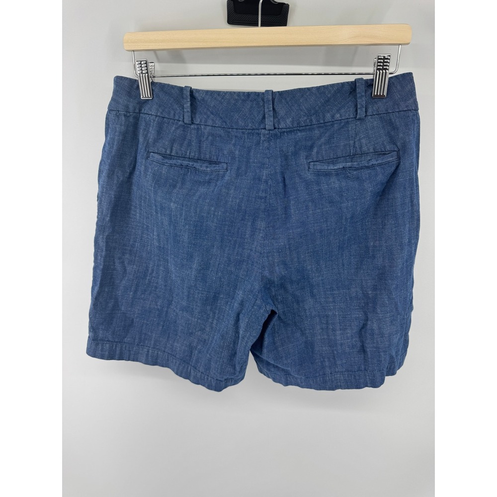 Talbots Womens Blue 100% Cotton Denim Look Shorts Size 10 Casual Summer Classic - Picture 3 of 5